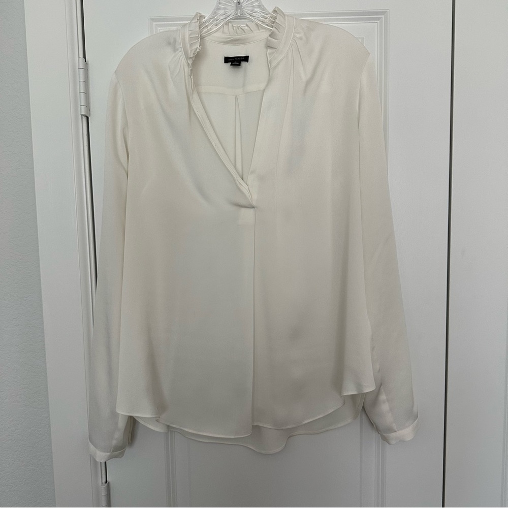 Ann Taylor ivory blouse